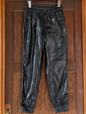 BLANKNYC Black Widow faux leather joggers